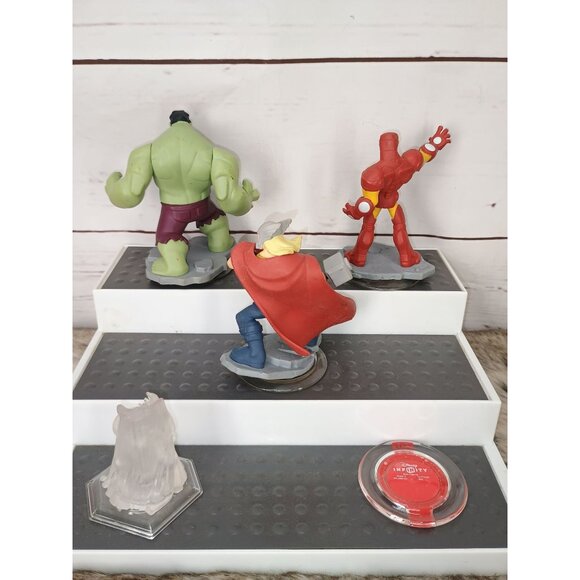 Marvel Disney‎ Infinity Avengers Figurines Set: Hulk Thor & Iron Man - Picture 2 of 12